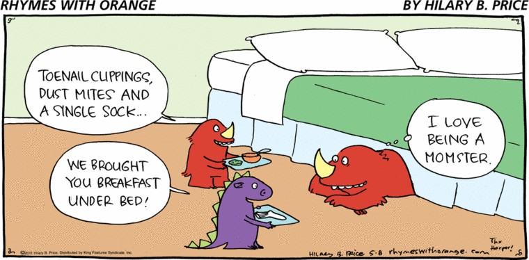 Click here to go to www.rhymeswithorange.com - always  worthwhile!