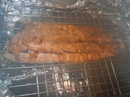 here 'tis in the pan, part way thru the process